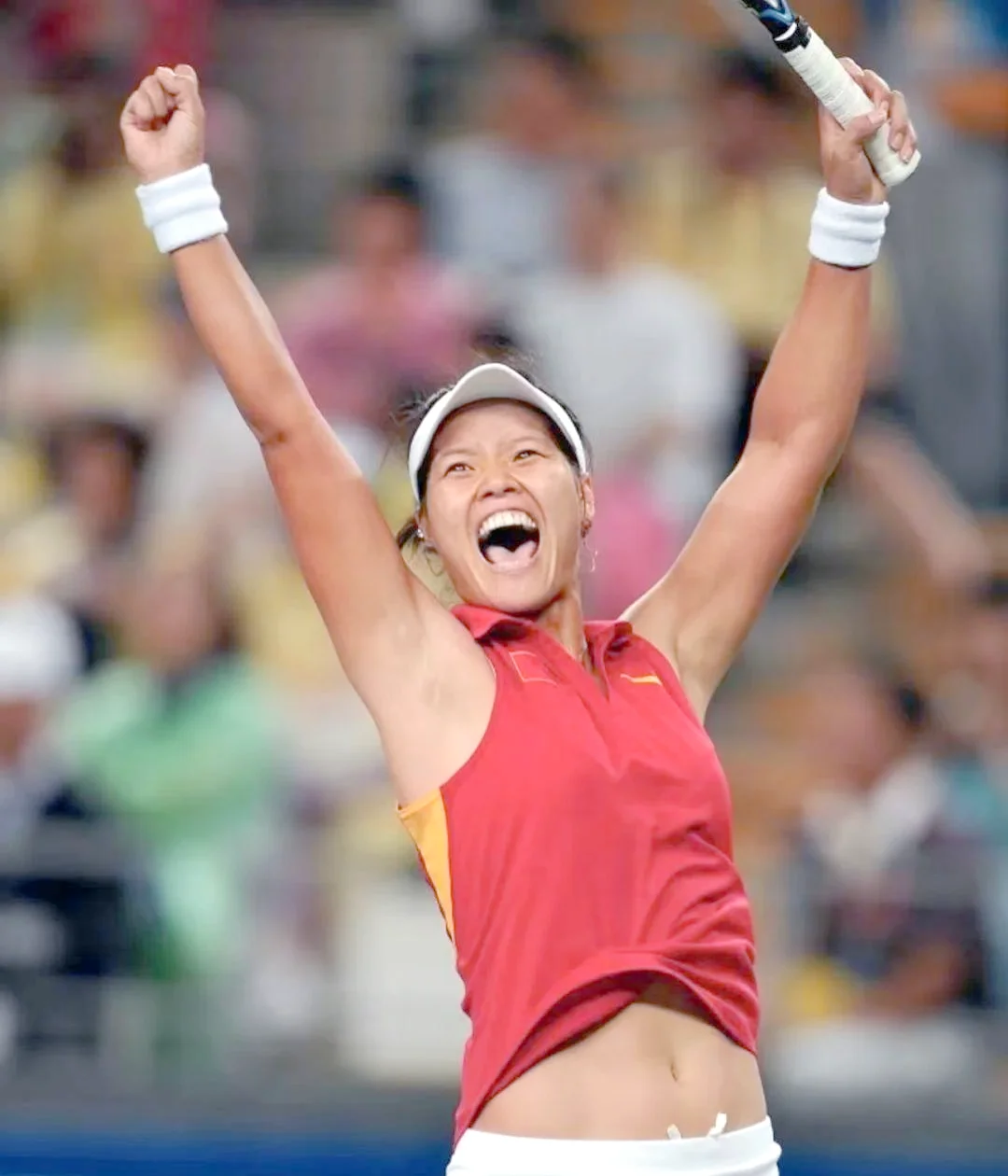 Li Na in her playing days, during her professional tennis career