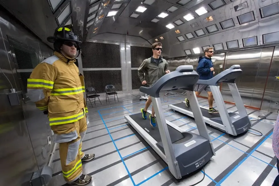 an image of a treadmill undergoing a "torture test"